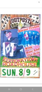 Come down and see Horace Trahan with Rose and the Bros. 8/9 6pm to 10pm